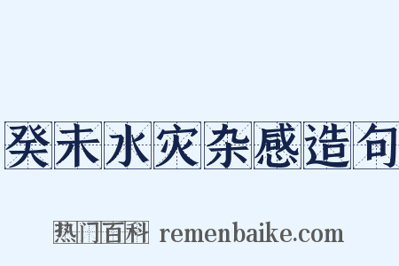 癸未水灾杂感造句是什么意思的图片